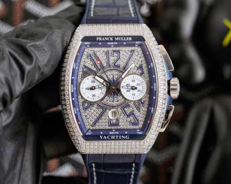 Abf全新版本 Franck Muller 法兰克穆勒 V45蓝色遊艇7750机 44X54 Mm 1.表壳 100%原版开模 三明治结构表壳 中间内侧 蓝色的 - 点击图像关闭