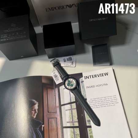 支持香港、美国直邮 全国联保！正品！阿玛尼armani男表 型号：Ar11473 表壳：精钢 表镜：矿物质强化玻璃 表带：真皮 尺寸：43*12Mm 别具一格的 - 点击图像关闭