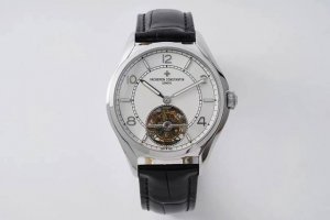 Eur冠王之王 意大利原版双面小牛皮 江诗丹顿伍陆型 全自动 陀飞轮腕表 加冕巨作 打破常规的环形自动上链装置 行业首创 应用外缘转陀确保了机芯背面的清晰视野