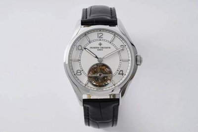 Eur冠王之王 意大利原版双面小牛皮 江诗丹顿伍陆型 全自动 陀飞轮腕表 加冕巨作 打破常规的环形自动上链装置 行业首创 应用外缘转陀确保了机芯背面的清晰视野