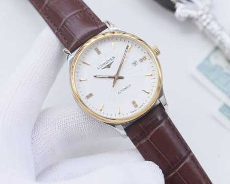 白450 金610品牌：浪琴-Longines 类型：男士腕表 壳套：顶级版316精钢L 表带：进口小牛皮表带/316L精钢表带 机芯：全自动机械机芯 镜面：矿 - 点击图像关闭