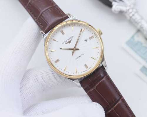 白450 金610品牌：浪琴-Longines 类型：男士腕表 壳套：顶级版316精钢L 表带：进口小牛皮表带/316L精钢表带 机芯：全自动机械机芯 镜面：矿