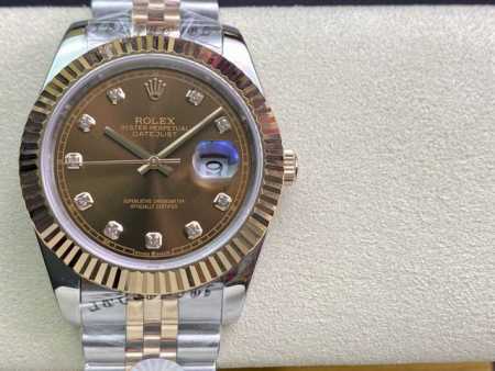 SK厂 劳力士Rolex 单历 日志型41mm 直径 41mm 机芯 搭载全自动机械机芯 圈口 劳力士RingCommand三角坑纹 光圈 镜面 防刮蓝宝石玻璃 - 点击图像关闭
