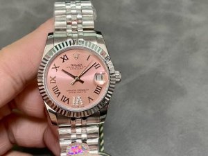 Sk Factory 女款 劳力士rolex 单历 日志型31Mm 直径 31Mm 机芯 搭载全自动机械机芯 圈口 劳力士ringcommand三角坑纹 光圈