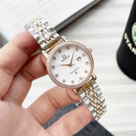 白壳： 金壳： 钢带20 陶瓷30，钻30 欧米茄 女士腕表 原装进口石英机芯 矿物质玻璃镜面 316精钢表壳 直径男40Mm女30Mm 厚8Mm如果今天的阳光 - 点击图像关闭