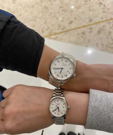 钢带+20金+20 经典对表 品牌：浪情-Longines型号：名匠系列情侣机械腕表机芯：玻璃：防刮耐磨蓝宝玻璃镜面 表壳：316精钢表壳 超薄纤细原装同步壳身 - 点击图像关闭