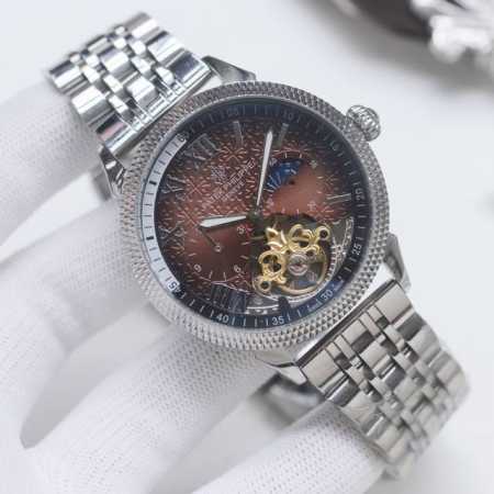 尊享价： 品牌：百达翡丽-Patek Philippe类型：男士腕表壳套：顶级版316精钢L表带：进口小牛皮 316精钢表带机芯：全自动进口机械机芯镜面：矿物质 - 点击图像关闭