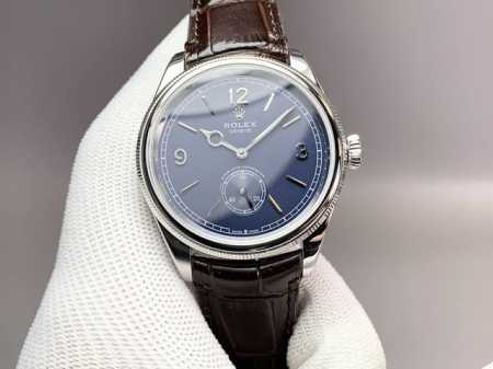 8+Factory 新增力作 超薄 克配重版二针半商务款 劳力士Rolex 恒动1 8型 尺寸：39Mm9.8Mm 独家定制改装Chronergy擒纵系统蓝色S - 点击图像关闭