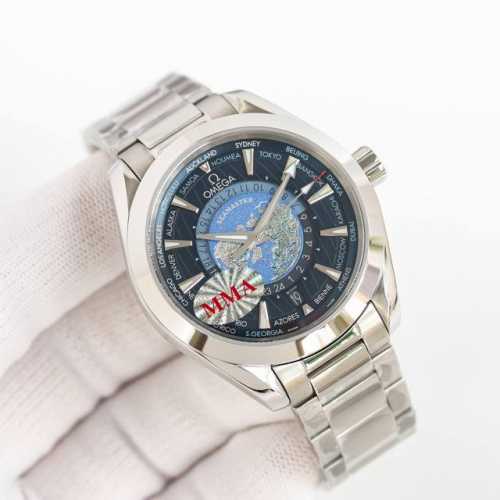 Sj出品 胶带 钢带 电镀圈+50 Mma 欧米茄 Omega 海马系列 Jr2 海马世界时220.92.43.22.99.001 1:表壳 正品模版开模与正品
