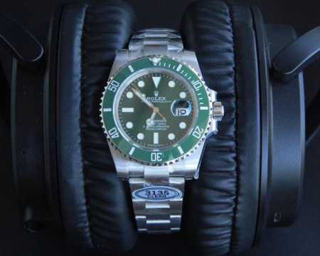 3135一体机 绿水鬼 尺寸40Mm 顶级做工 性价比超高cerachrom陶瓷表圈 圈口刻度根据原版3D扫描抄数 放大看每个刻度边缘与正品一致微倒角处理 字面 - 点击图像关闭