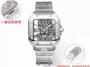 快拆 全拆 Thb 山度士镂空钢带系列 2024首发 参数与正品同步 表径：39.8毫米 机芯：瑞士朗达4S20改制机械款机芯 表壳厚度：9.08毫米 表盘颜色