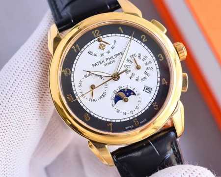 白壳 金壳 高端系列 大厂品质 新款 百达翡丽复杂功能计时系列上市 Patek Philippe 贵族的艺术品！ 升级版改进：壳身比旧版本更薄、玻璃升级耐磨抗摔 - 点击图像关闭