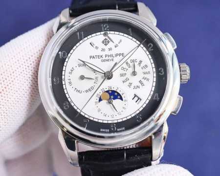 白壳 ，金50。2024 新款上市百达翡丽 实拍图 Patek Philippe 贵族的艺术品！搭配进口9100动能多功能7针机芯 0返修 ①功能 动能，24小 - 点击图像关闭