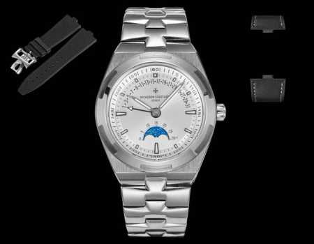 白壳 玫瑰金 皮胶钢同价 到货！新品 江诗丹顿 Vc Vacheron Constantin 经典之美品鉴江诗丹顿 纵横四海系列 众横四海系列 逆跳日历款腕表 - 点击图像关闭