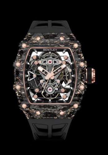 Bentley-宾利 The Vibrance 炽影 Bl-71系列 超薄碳钎维表壳 品牌独立研发 瑞士Bx1978自动上链机芯 双面镂空设计 防水30米 表径