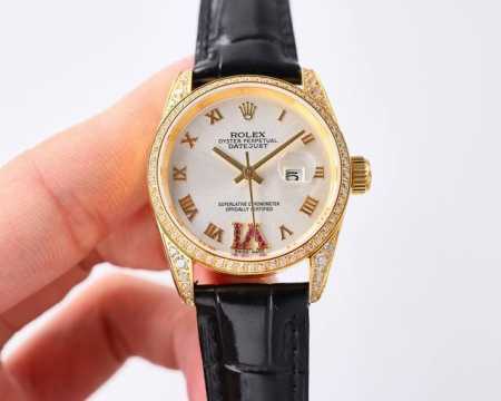 白壳 ，金壳 劳力士日志型rolex小红书爆款，最佳女神必备款 优雅美艺养眼吸睛配备日本原装进口nh05自动机械零返修！表壳采用316L精钢材质打造而成、抗刮损 - 点击图像关闭