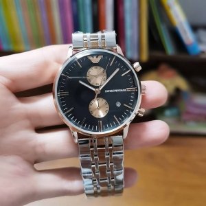 钢带+10阿玛尼－Emporio Armani优雅男士腕表 ，多功能石英机芯，超强矿物质镜面 ，真皮表带，真空电镀，精密防水 ，走时精准，直径：43Mm，厚度：