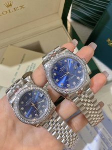 劳力士－Rolex 日志新色系情侣机械腕表 进口西铁城机芯 蓝宝石玻璃镜面 316L精钢壳套 实芯5珠钢带 男41 36Mm 12Mm 女31Mm 12Mm 欢