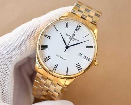 白 -金 钢带+20。江诗丹顿-Vacheron Constantin精品男士腕表经典大三针设计，尊贵大气，绅士风范，卓越品质，热卖全城。采用进口西铁城机械机芯 - 点击图像关闭