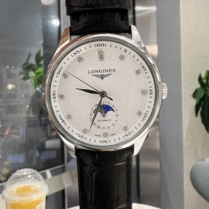 皮钢带同价 浪琴 Longines ,精品男士腕表, 名匠星辰系列，, 日月星辰昼夜交替，魅力不凡，圆润的造型使得线条看起来更加柔和，优雅的气质顿时油然而生，搭