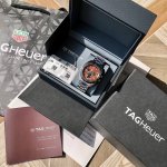 新款！高颜值已上线！Original Tagheuer 泰格豪雅f1系列，瑞石英男士腕表！表面立体裁制，六针计时带日历！瑞士原装机芯！精钢表带表壳，蓝宝石玻璃！