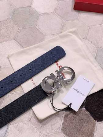 特 Salvatore Ferragamo菲拉格慕 3.5Cm高级定制款男士皮带 自行选择搭配 双面头层牛皮，真材实料 很有质感 时尚经典不失风范 可自行裁剪. - 点击图像关闭
