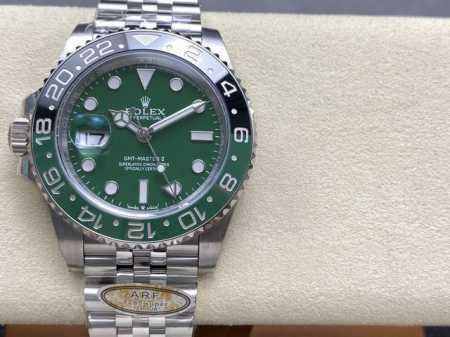 Arf 劳力士 格林尼治 Gmt，圈口过渡无痕，搭载3285一体机，做工极好！新款贵金属钢印扣子！ - 点击图像关闭