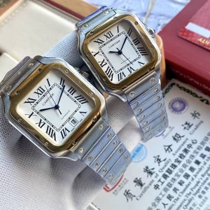 女款+20金+20 可装日本机芯 卡地亚最热销款式“山度士” 跑量经典款 尺寸男39 尺寸女35 全自动机械机芯 石英均有，正品开模表盘，钢带皮带款均有 跑量款