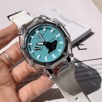 透明表壳！官网新款上市！Ga2100 Gsho农家橡树Y，别具一格的八角形表款，具有防震、倒计时、秒表、Led照明、世界时间、全自动日历、每日闹铃、1224小时