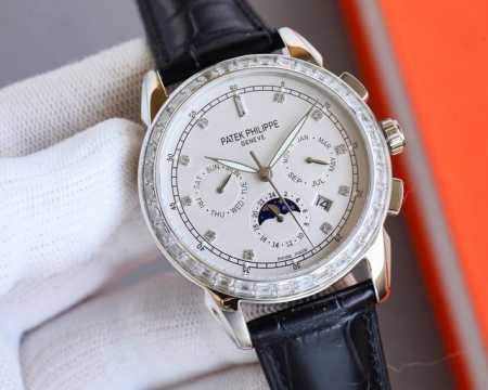 金壳+50 百达翡丽Patek Philippe惊艳登场，41毫米的表径适配大众男性手寸，非常商务可亦休闲。视觉冲击力强，令人过目不忘，实物质感更加优美。 1搭 - 点击图像关闭