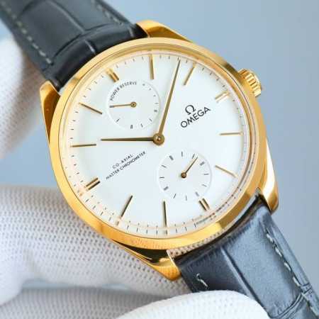 白壳 金玫 带钻加100 重磅推出Omega 欧米茄碟飞名典系列手动机械 腕表 至臻天文台表径 40毫米，购入原版开模，历时6个月，12点位置采用动能储备功能， - 点击图像关闭