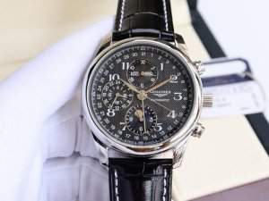 v7版名匠系列八针月相 升级版本 浪琴-名匠8针月相40mm，浪琴名匠系列八针月相，316精钢表壳表链，月相盘跟跟原装一摸一样，内置上海全自动机械机芯改原装陀，