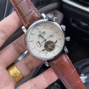 新品上市230，钢带20，，爆款，品牌，百达翡丽，精品商务休闲男士大飞轮机械腕表，年份，日历，星期，日期，功能齐全，进口小牛皮表带，矿物质超强玻璃镜面，全自动机