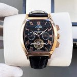 金790百达翡丽-Patek Philippe 最新多功能男士腕表 经典力作 酒桶型壳套 大气磅礴 316精钢表壳 进口牛皮表带 矿物质超强镜面 尊贵品质 奢华