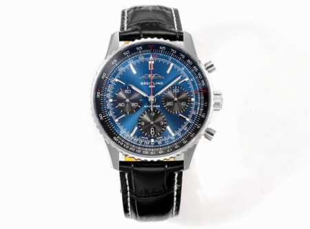 Bls出品：百年灵全新航空计时腕表 Navitimer 问世70周年，百年灵以大胆色彩焕新演绎经典腕表。尺寸43Mm，迭代款无疑是地道的航空计时腕表，带有环形飞 - 点击图像关闭