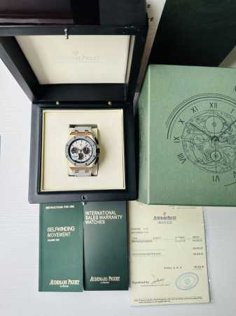 统一 最新款爱彼，陶瓷圈口版本爱彼audemars Piguet 皇家橡树离岸型限量多功能计时机械腕表 尺寸44Mm17Mm 圈口 圈口是与原装一致采用进口陶瓷 - 点击图像关闭