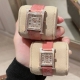 白壳 金壳 爱马仕 Heure H 系列 最经典的h字表壳 纯手工打磨而成 满天星 对这种方形表盘的手表真的一点抵抗力都没有 316精钢表壳精工打磨 H 型 线