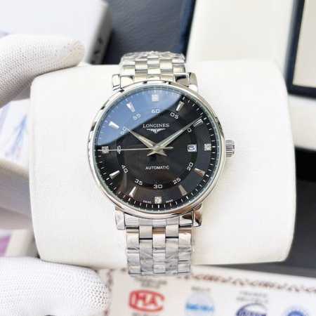 白壳 金壳 钢带+20浪琴-Longines火爆新品 搭载全自动机械机芯 316精钢表壳 简约时尚 优雅尊贵 矿物质强化玻璃镜面 真牛皮表带 商务休闲 精致型男 - 点击图像关闭