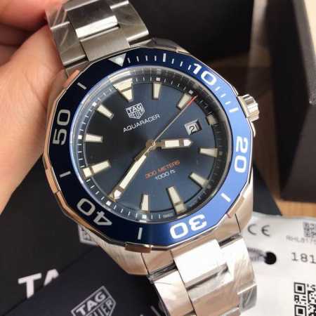 可以订做专柜查验码 批: 原盒:50 新款到货！Original Tagheuer,泰格豪雅竞潜系列石英表！～43Mm表径，蓝宝石镜面，超强夜光指针，原装石英机 - 点击图像关闭