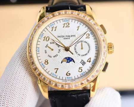 白 -金 新款 百达翡丽pp 复杂功能计时系列r71 上市 Patek Philippe 贵族的艺术品！ 升级版改进：壳身比旧版本更薄、玻璃升级耐磨抗摔、比旧版 - 点击图像关闭