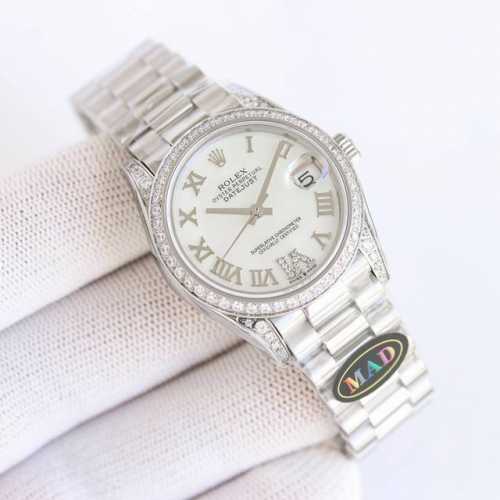 Sj出品 孔雀石 2340Madparis 劳力士 Rolex Rv1 日志31Mm夺目彩钻！以炫彩夺丽给日志女款增加不同的色彩1.外壳以最纯粹的904钢原材料