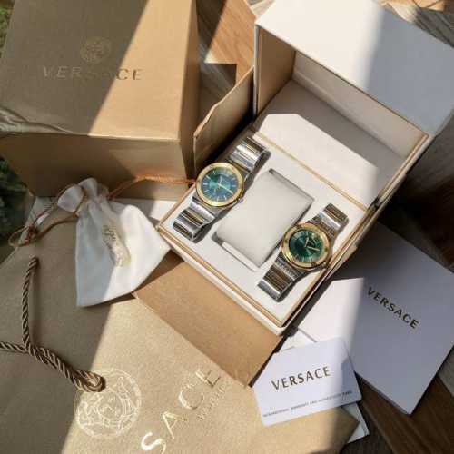 批910/个。Origianl范思哲 Versace 年度新款Vevi系列，石英对表，Cd纹表盘释放现代魅力，12点位置饰有经典美杜莎头像，充满摩登现代感，薄而
