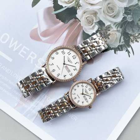 白皮 .金 .钢20.钻30 浪琴-LONGINES 情侣对表 原装进口石英机芯 316L精钢表壳 直径男39mm女29mm 厚8mm如果今天的阳光停止了它耀眼 - 点击图像关闭