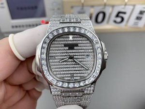 Dw V2升级百达鹦鹉螺满钻 实物拍摄571910G-010