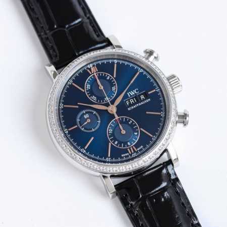 Sj出品 白钻 金钻 Tw倾情演绎 Iwc 万国 波涛菲诺计时腕表 Rb2 腕表尺寸42Mmx13.5Mm 完美同步正品 表壳以精钢材质打造 通过细致的抛光打磨 - 点击图像关闭