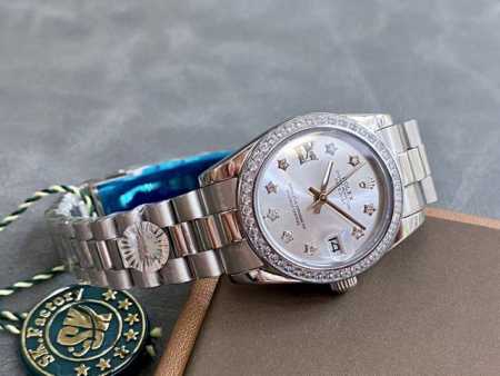 SK Factory 女款 劳力士Rolex 单历 日志型31mm 直径 31mm 机芯 搭载全自动机械机芯 圈口 劳力士RingCommand三角坑纹 光圈 - 点击图像关闭