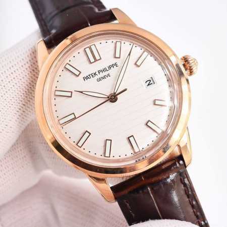 顶级复刻 白壳 金玫壳 百达翡丽-Patek Philippe-R70 火热新款式，新款锅盖，耗时长达8个月！Pp 锅盖玻璃 9015 超薄男士自动机械腕表，采 - 点击图像关闭