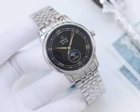 白壳 金壳 钢带20 品牌：欧米茄-Omega 类型：男士腕表 壳套：顶级版316精钢l 表带：进口小牛皮表带 316L精钢表带 机芯：全自动机械机芯 镜面：矿 - 点击图像关闭