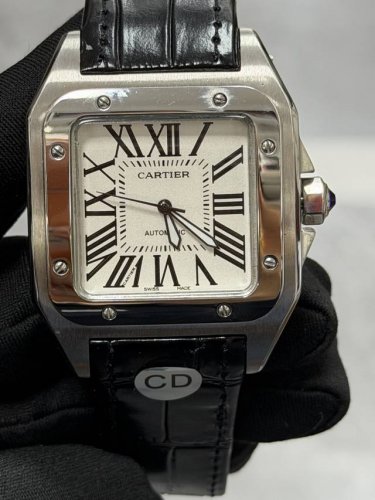 独家实拍图 卡地亚山度士系列 全自动机械表 Cartier Santos Automatic Mechanical Watch