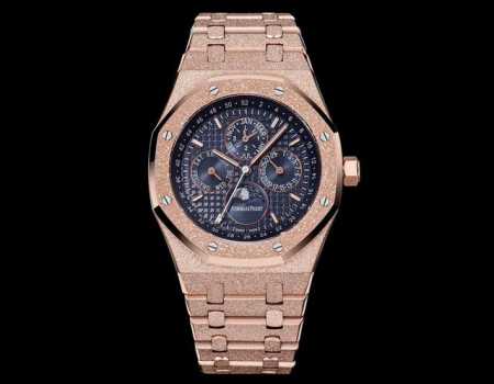 Ap 爱彼 皇家橡树霜金版本 41Mm 钢王之王 爱彼26574系列 霜金定制版 钢带表最重中之重的表带 Twf厂用原装表带开模使表带细腻的拉丝纹并且不会锋利割 - 点击图像关闭